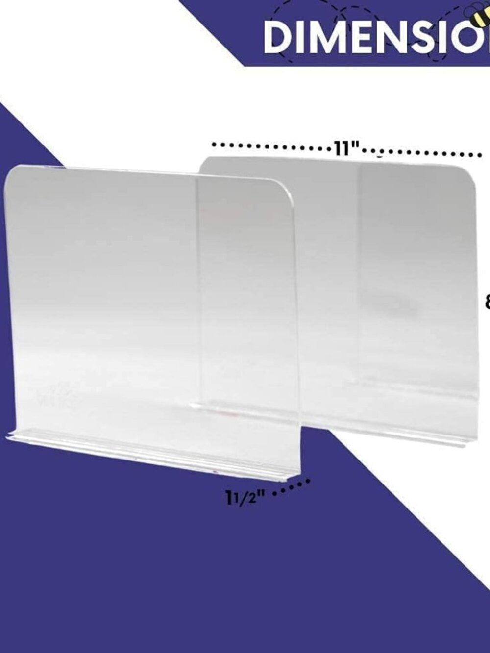 Closet Organization with Acrylic Clear Shelf Dividers - Closet Shelf Organizer f - Picture 7 of 8